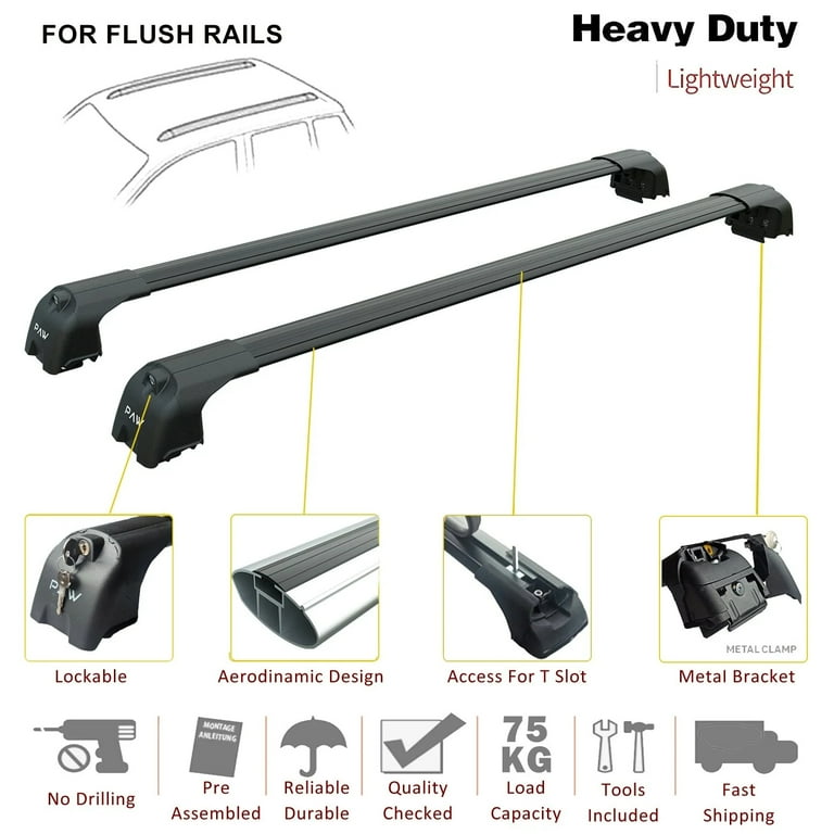 For Kia EV9 2023 Up Roof Rack Cross Bars Metal Bracket Flush Rail