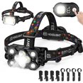thumbnail image 1 of Linterna Frontal MoKo 2500 Lúmenes 9 LED 13 Modos IP44 Resistente al Agua, 1 of 8