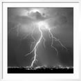 thumbnail image 2 of Art.com Urban Lightning II BW Photo by Douglas Taylor, White Frame Wall Art, 29" x 29", 2 of 5