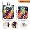 thumbnail image 5 of Yayeee 2 Pack Qtip Holder Bathroom Cotton Swab Canister with Lid Clear Dispenser Set, Green Colorful Circles, 5 of 6