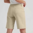 thumbnail image 6 of Bermuda Golf Shorts For Women Quick Dry Active Shorts Knee Length High Waisted Elastic Short Pant Baggy Relaxed Fit Lounge Breathable Sweat-Pant - (Above Knee-Length Style), 6 of 8