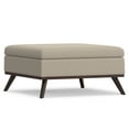 thumbnail image 3 of Harrison 36 inch Wide Transitional Coffee Table Storage Ottoman in Mink Brown Tweed Look Fabric, 3 of 11