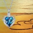 thumbnail image 4 of Birthstone Heart Cremation Urn Necklace for Ashes Urn Jewelry Memorial Pendant with Fill Kit and Gift Box - Always on My Mind Forever in My Heart, 4 of 8