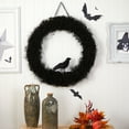 thumbnail image 3 of Nearly Natural 30in. Halloween Black Raven Twig Wreath, 3 of 4