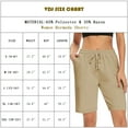 thumbnail image 3 of VDJ Women Shorts Comfort Soft Athletic Shorts Loose Lightweight Bermuda Khaki Knee Shorts with Pockets Size XL, 3 of 9