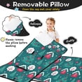 thumbnail image 3 of Dark Teal Christmas Village Pattern Toddler Nap Mats for Kids Preschool,50"x20" Sleeping Mat Bag or Kids,Toddler Sleeping Bag,Toddler Nap Mat or Daycare, 3 of 6