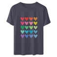 thumbnail image 5 of Fesfesfes V neck Tshirt Women T-Shirt Fashion Short Sleeve Round Neck Valentine's Day Printing Casual Blouse T-Shirt Tops Shirt Women's Short Sleeve Tops 12(XXL), 5 of 5
