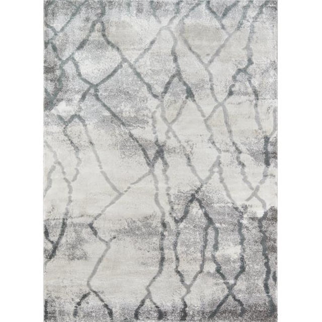 Momeni MATRXMTX-2GRY3350 Matrix New Traditional Area Rug, Grey - 3 ft. 3 in. x 5 ft. Rectangle