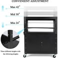 thumbnail image 4 of Chariot AV Roulant avec Armoire Verrouillable Support pour Ordinateur Portable Hauteur Réglable Chariot Utilitaire Mobile Poste de Travail avec Espace de Rangement Supplémentaire et Barre d'Alimentation, 4 of 7