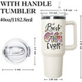 40 oz Gigi Tumbler with handle Lid and Straw, Best Gigi Ever Vacuum