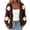 #01Coffee, variant on Womens Solid Color Knitted Cardigan Open Front Long Sleeve Oversized Sweater with 3D Flower Decor Vintage Casual Layering Jacket Orange XL