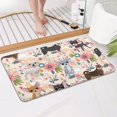 thumbnail image 4 of Chihuahua and Pioneer Flower Bathroom Rugs Mat,Non Slip Microfiber Bathroom Rug,Rubber Backing,Soft Bathroom Mats for Bathroom Floor,Tub and Shower,17x30in(43x75cm), 4 of 5