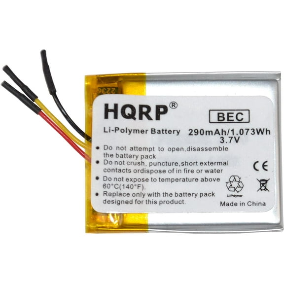 HQRP Battery for Sandisk Sansa Clip  / Clip Plus 4GB 8GB MP3 Player 323036P SDMX18R-008GK-A57 SDMX18R-004GB-A57 SDMX18R-004GR-A57 SDMX18R-004GI-A57 Replacement