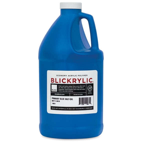 Blickrylic Student Acrylics - Primary Blue, Half Gallon