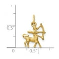 thumbnail image 2 of 14k Yellow Gold Solid Satin Sagittarius Zodiac Charm Pendant Necklace Measures 16x14mm - Bead Charm for Women, 2 of 2