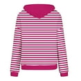 thumbnail image 3 of cocolona Hoodies for Women Long Sleeve Casual Striped Print Hooded Sweatshirts Fall Winter Trendy Pullover Tops with Pockets S-3XL, 3 of 5