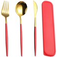 thumbnail image 1 of GHSDFBB Reusable Utensils Set with Case, Reusable Travel Flatware，Travel Silverware Set with Case ，Reusable Travel Flatware for Home Office School Camping, 1 of 7