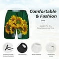 thumbnail image 3 of Logiee Sunflowers in Bucket Print Men's Swim Trunk,Quick Dry Board Shorts ,Men's Swim Trunks with Compression Liner, Bathing Suits with Pockets-X-Large, 3 of 6