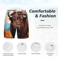 thumbnail image 5 of Lsque Mens Swim Trunks Oil Painting Style Iceberg Yak Pattern - Bathing Suit Compression Liner - Beach Swim Shorts Swimwear - (S-3XL) - Stretch Quick Dry -Medium, 5 of 9