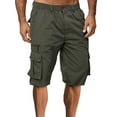 thumbnail image 1 of Sunloudy - Pantalones cortos deportivos para hombre, cintura elástica, bolsillos de color sólido, pantalones cortos rectos sueltos Sunloudy  M L XL XXL XXXL, 1 of 5