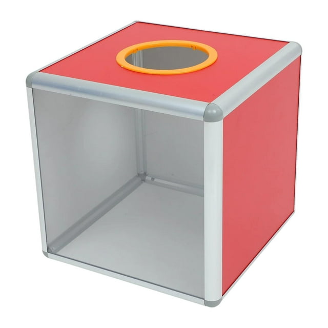 Colaxi Raffle Case Single Sided Clear Comment Box, Multipurpose Raffle Case, Lottery Box for Annual Meeting Voting Fundraising 20 cm