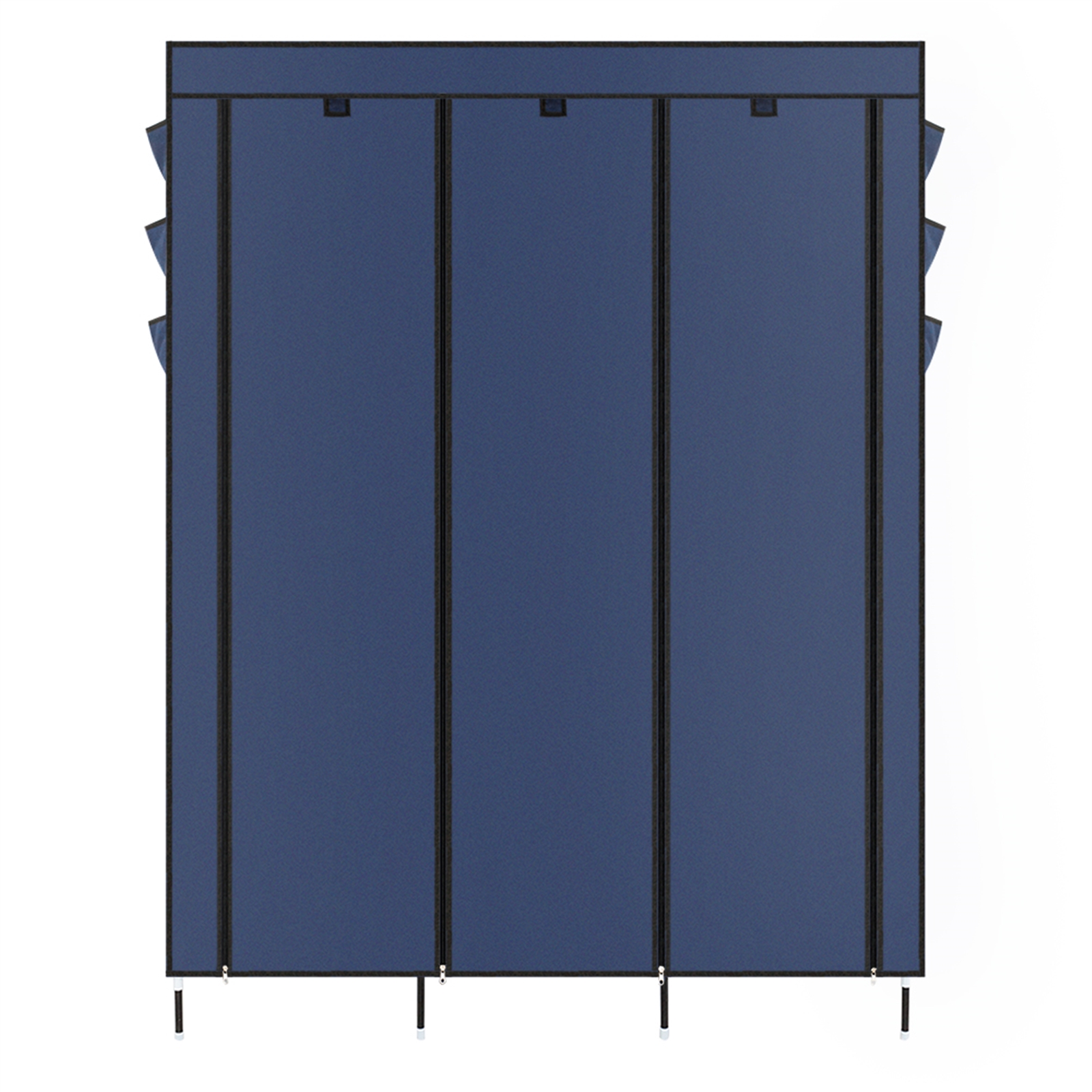 69" High-leg Non-woven Fabric Assembled Cloth Wardrobe Dark Blue