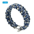 thumbnail image 3 of Uxcell Survival Paracord Bracelets, Braided Paracord Bracelet, Blue, Black, White, 3 of 5