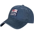 thumbnail image 2 of Royal Navy Denim Baseball Cap Hat Adjustable Cowboy Hat, 2 of 8