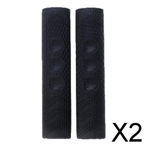 Juego de Fundas de Goma para Mangos de Bicicleta de Montaña, Color Gris 2 piezas
