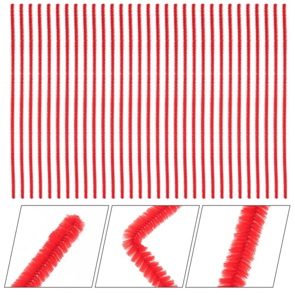 Minkissy 300 Pcs Barres Flexibles Artisanales Bâton Torsadé Rouge pour Projets de Flexibilité DIY
