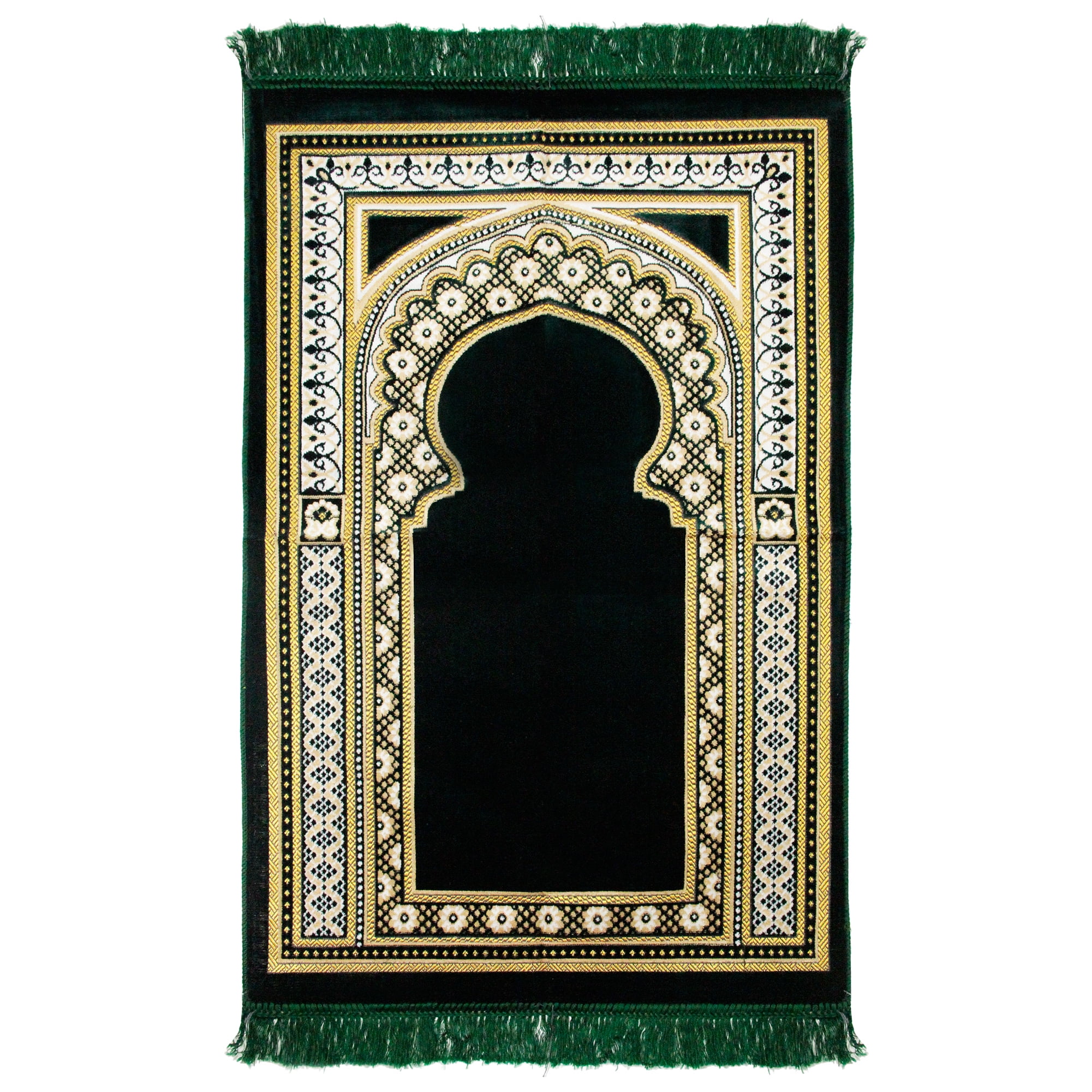Emerald Green and Gold Flower Border Authentic Islamic Muslim Turkish