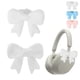thumbnail image 1 of Juego de Accesorios para Audífonos con Lazo de Silicona, Paquete de 2 Lindos Lazos Coquetos para Enganchar en Audífonos, Adornos Decorativos Flexibles y No Dañinos para Auriculares y Diademas., 1 of 1