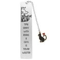 thumbnail image 1 of Pendentif Chat en Acier Inoxydable Élégant Marqueurs de Livre Diviseurs de Pages pour Enseignants Lecteurs, 1 of 3