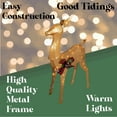 thumbnail image 4 of Good Tidings Shiny Gold Doe Deer Christmas Decoration Figurine Statue, 40", 4 of 4