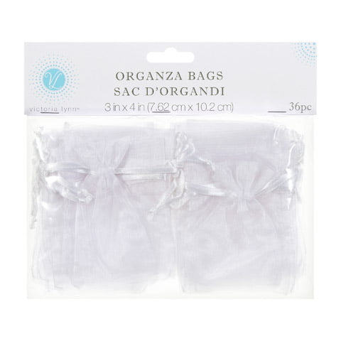 Organza Bag 36-Piece 3-Inch-by-4-Inch Darice 1405-40 White 