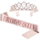 thumbnail image 2 of Toystoory Conjunto de correa para el hombro con diamantes de imitación brillantes, faja para banquete de fiesta, diadema, decoración, suministros de Kits de decoración para fiestas Oro rosa Toystoory  HA067597-02B, 2 of 6