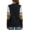 thumbnail image 4 of ANYJOIN Womens Button Up Long Sleeve Henley Tunic Tops V-Neck Casual Color Block Sweatshirt, 4 of 5
