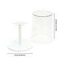 thumbnail image 5 of Vitrina giratoria transparente para figuras de peluche, contenedor de escritorio moderno y práctico con ganchos. Caja de almacenamiento para muñecas. L Blanco, 5 of 5