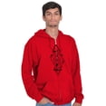 thumbnail image 5 of Dual Whales Compass Spirit Animal Zip Up Hoodie Men's Women's Brisco Brands M, 5 of 6