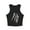 Solid Black Blend, variant on Effete Feline Claw Marks Scratch Women Micro Rib Racer Tank Top
