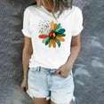 thumbnail image 2 of ZMHEGW Women T Shirts Loose Fit Sunflower Shirts For Cute Dandelion Graphics Summer Short Sleeve Tee Tops Women'S Tshirts, 2 of 5