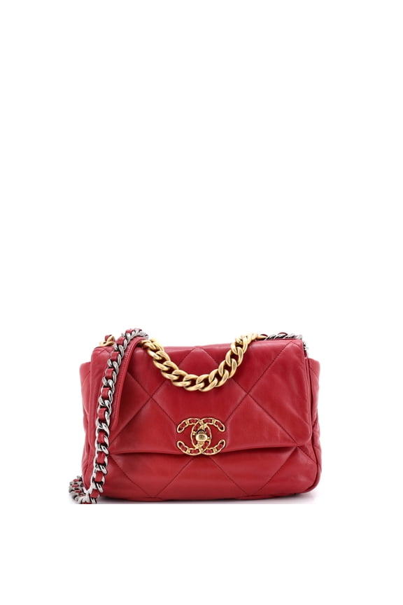 Pre-Owned 19 Flap Bag Quilted Leather Medium By Rebag