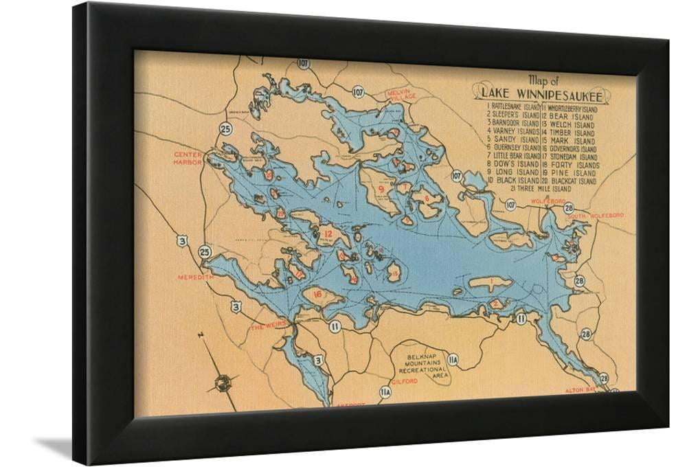 World Map Triple View Educational Print in Premium Silver Wood Frame 24x36