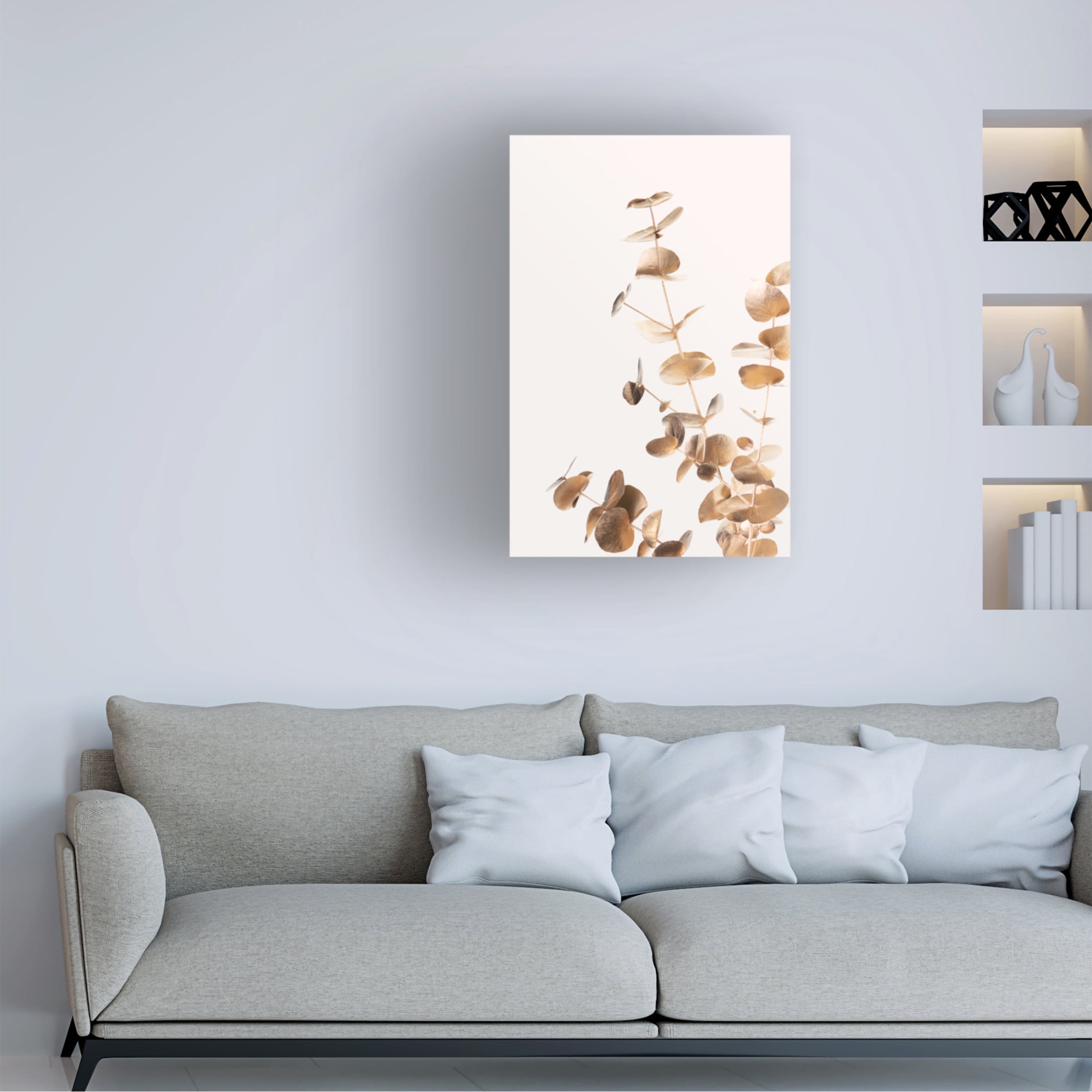 Canvas Wall Art - Pictufy Studio Iii 'Eucalyptus Gold No 05' Wall Art for Living Room, Bedroom, or Office D?cor by Trademark Fine Art - 22 x 32 Inches