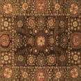 thumbnail image 1 of Ahgly Company Indoor Square Abstract Brown Modern Area Rugs, 6' Square, 1 of 4