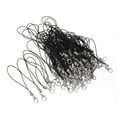 thumbnail image 4 of CIMAXIC 100PCS Lobster Clasp Lanyard Alloy Lobster Clasp Mobile Phone Rope Polyester Rope Flattened Bottle Caps Silver for Hair Bows Making DIY Pendants Craft Scrapbooks Medals (Black), 4 of 4