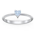 thumbnail image 2 of Heart Birthstone Ring - Aquamarine (March), 2 of 6
