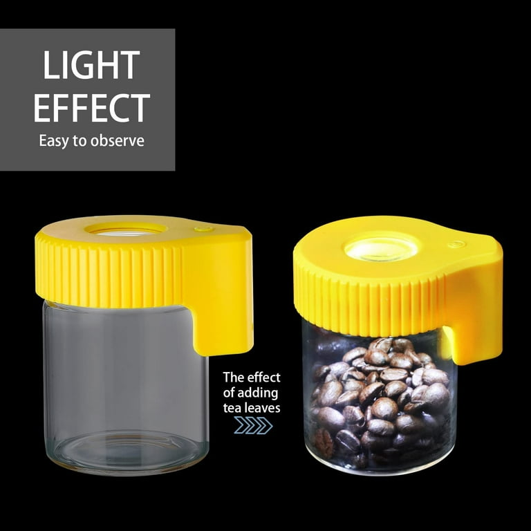 Honeypuff Magnifying Jar with Light, Light-Up LED