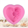 thumbnail image 5 of HONITANO 1Pcs Heart-shaped Rose Silicone Mold For Cake Decorating And Biscuit Molding Pink Odourless, 5 of 8