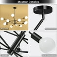 thumbnail image 6 of 12-Light Black Chandelier Modern Chandelier Ceiling Light Fixture for Dining Room Over Table Height Adjustable Lighting Fixture Ceiling Hanging for Living Room Kitchen, 6 of 8